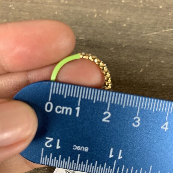 Nordstrom Rack Set of 3 Fashion Jewelry Rings Gold Enamel Multicolor Crystal $58 - Picture 7 of 7